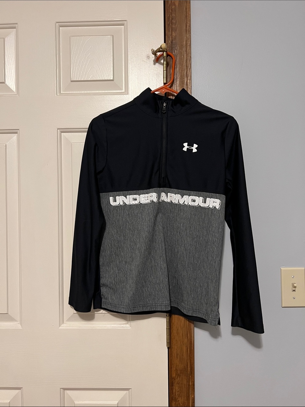 Under Armour Black and Gray Half-Zip Athletic Pullover